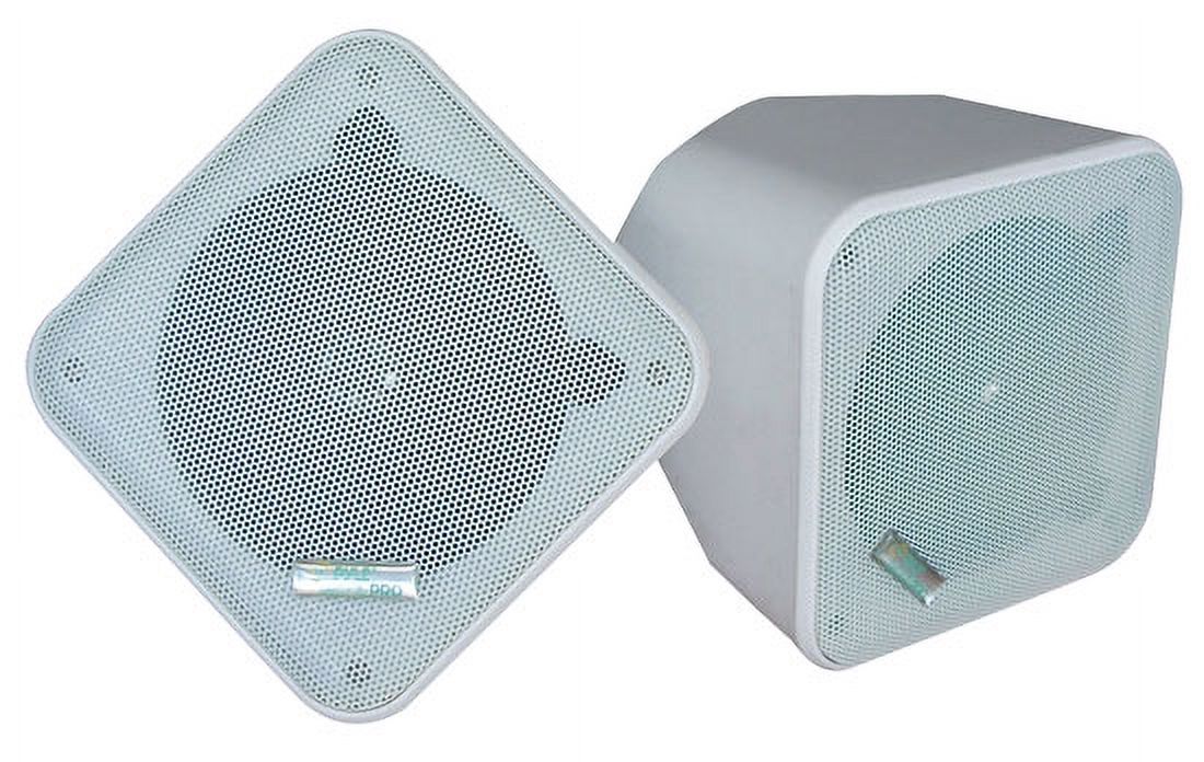 PYLE PDWP5WT - 5'' Weatherproof Indoor/ Outdoor Full Range Two-Way Multi-Mount Speaker Enclosures (white) - image 2 of 3