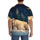 thumbnail image 3 of Fotbe Starry Sky Sleep White Bear Camisa Estampada de Manga Corta para Hombre, Casual de Verano, Estilo Playero, Sin Arrugas-Medium, 3 of 5