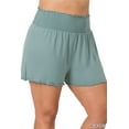 thumbnail image 2 of Zenana Women & Plus Size Smocked Waist Lightweight Casual Athletic Lounge Comfy Shorts, 2 of 4