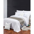 thumbnail image 2 of Bed Runner Scarf Twin Size, Blue Bear Christmas Stain Bed Runners & Scarves for Foot of Beds, Snowflake Xmas Tree Black Plaid Decorative Bedding Runner Scarf for Hotel Home Bedroom, 2 of 6