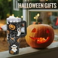 thumbnail image 3 of 40oz Halloween Ghost Cat Tumbler - Insulated Stainless Steel Cup with Handle & Straw | Spooky Holiday Gift for Women, Adults, Teens, 3 of 6