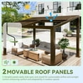 thumbnail image 4 of MELLCOM Gazebo 10x13 with Adjustable Galvanized Steel Roofs, All Aluminum Frame Permanent Pergola for Patio, Outdoor Freestanding Shelter, Dark Brown, 4 of 10