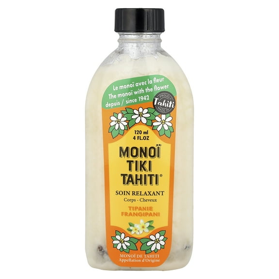 Monoi Tiare Tahiti Coconut Oil Tipanie Plumeria 4 fl oz 120 ml