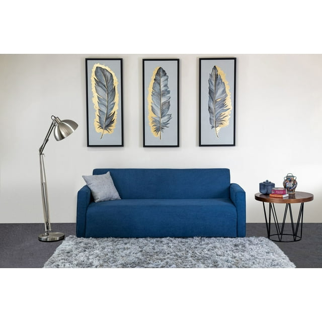 Sofa Cama Anett M & E MUEBLES Matrimonial 3 Posiciones Azul