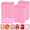 Pink, variant on 20 Pack Reusable Snack Containers with Lids - Double Compartment Condiment Snack Pack Containers with 20 Forks, Microwave Safe Portion Control Containers for Meal Prep, Take-out, Party & Travel