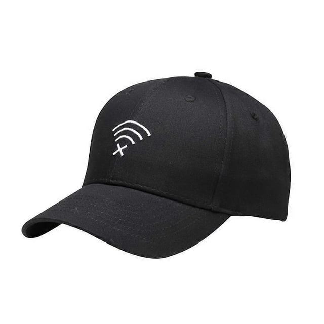 Baseball Cap Embroidered Pattern Adjustable Belt Outdoor Activities Black Moisture Wicking 1Pcs