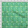 thumbnail image 4 of oneOone Cotton Poplin Sea Green Fabric Ikat Dress Material Fabric Print Fabric By The Yard 56 Inch Wide, 4 of 6