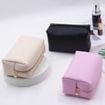 thumbnail image 3 of HOMEIORA Small Makeup Bag for Purse, Water-Resistant PU Vegan Leather Travel Cosmetic Pouch Portable Toiletry Bag for Women Daily Storage Organizer, 1 Pack, 3 of 7