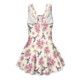 thumbnail image 5 of Uourmeti Girls' One Piece Skirted Swimsuit - Hummingbird & Pink Floral Print | Quick Dry, Stretchy Swim Dress for Beach & Pool Vacations, 5 of 8