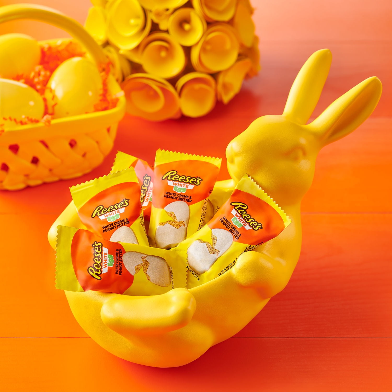 (3 pack) REESE'S White Creme Snack Size Peanut Butter Eggs, Easter Candy Bag, 9.6 oz