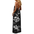 thumbnail image 5 of Aimik Women's Scoop Neck Spaghetti Strap Dress Summer Fashion Print Loose Straight Maxi Dress Relaxed Fit Lounge Vacation Dress, 5 of 6