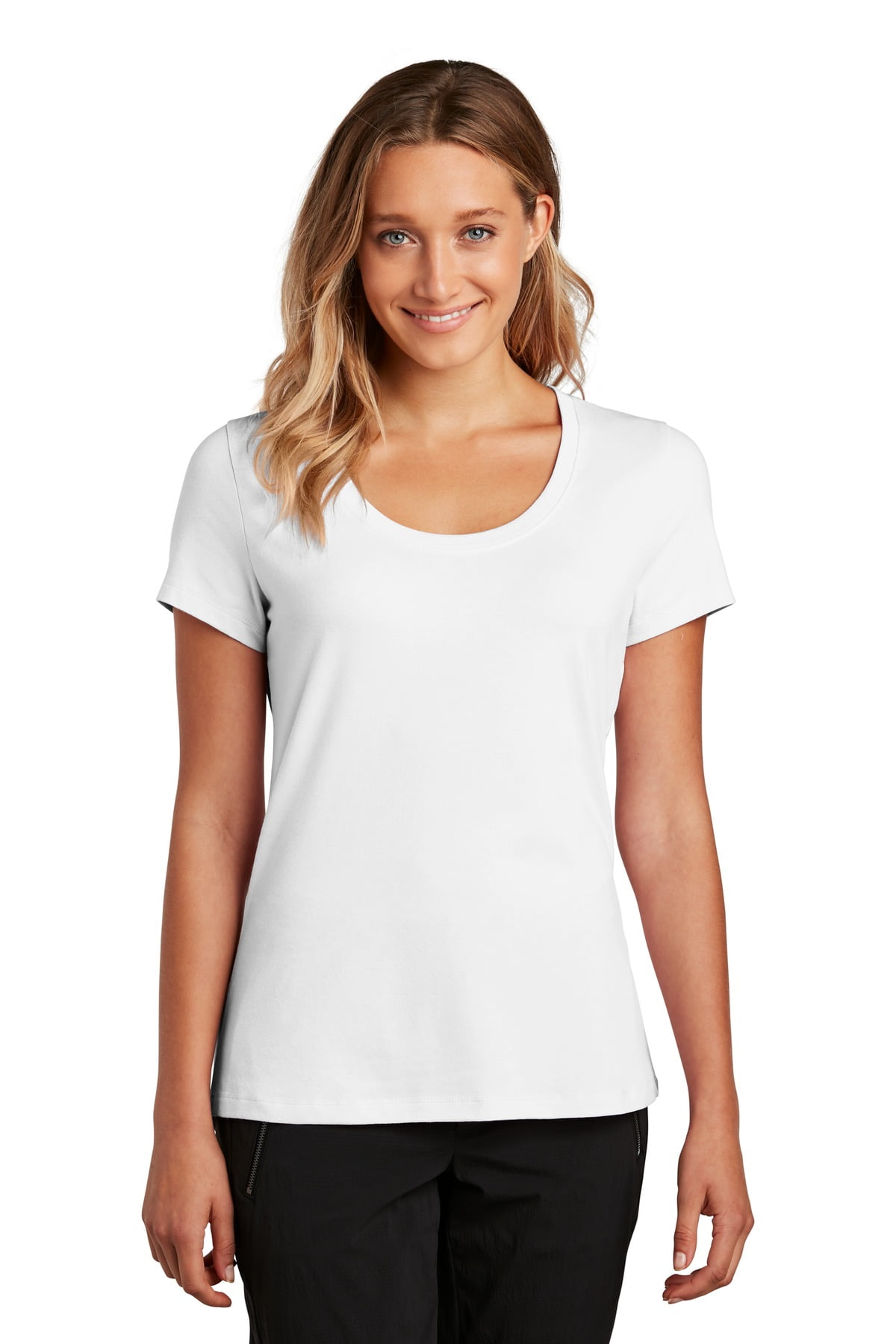 District Adult Female Women Plain Short Sleeves T-Shirt Kelly