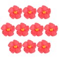 thumbnail image 1 of 10 flores de hibisco, hermosa decoración artificial hawaiana, cabeza de flor, material para manualidades, ideal para bodas y fiestas luau hawaianas., 1 of 8
