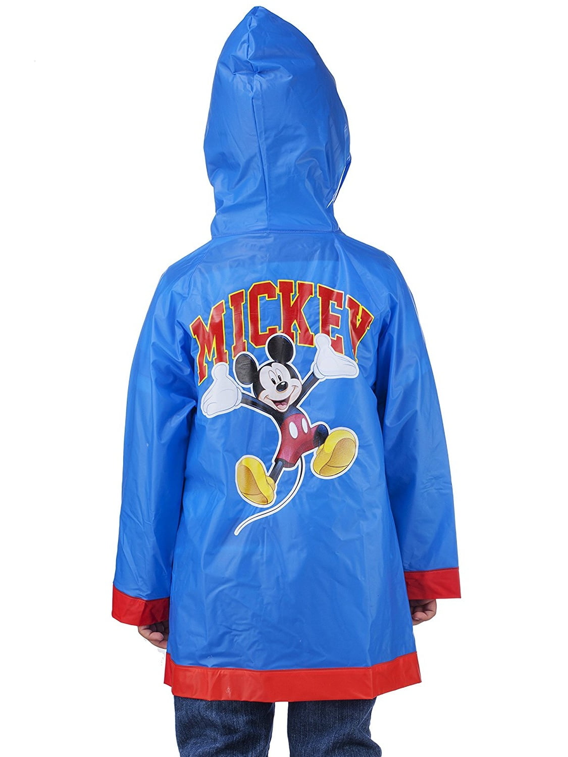 Disney Little Boys Mickey Mouse Waterproof Outwear Hooded Rain Coat Toddler 