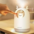 thumbnail image 2 of Humidificador USB, mini humidificador portátil de 300 ml con luz nocturna LED de 7 colores, modo de niebla ajustable y apagado automático, funcionamiento silencioso para niños, niños (color blanco) brillar Electrónica, 2 of 4