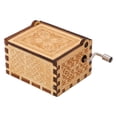 thumbnail image 3 of Caja de música con manivela de mano, caja de música portátil de madera de estilo Retro, caja de música con diseño de Castillo en el cielo, decoración del hogar para regalos, 3 of 14