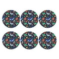 thumbnail image 2 of Pofeuu The Underwater World Print Leather Coasters Set of 6, Round Cups Mugs Mat Pad for Home Kitchen Heat Resistant Drink Coasters,Round Shape, 2 of 7