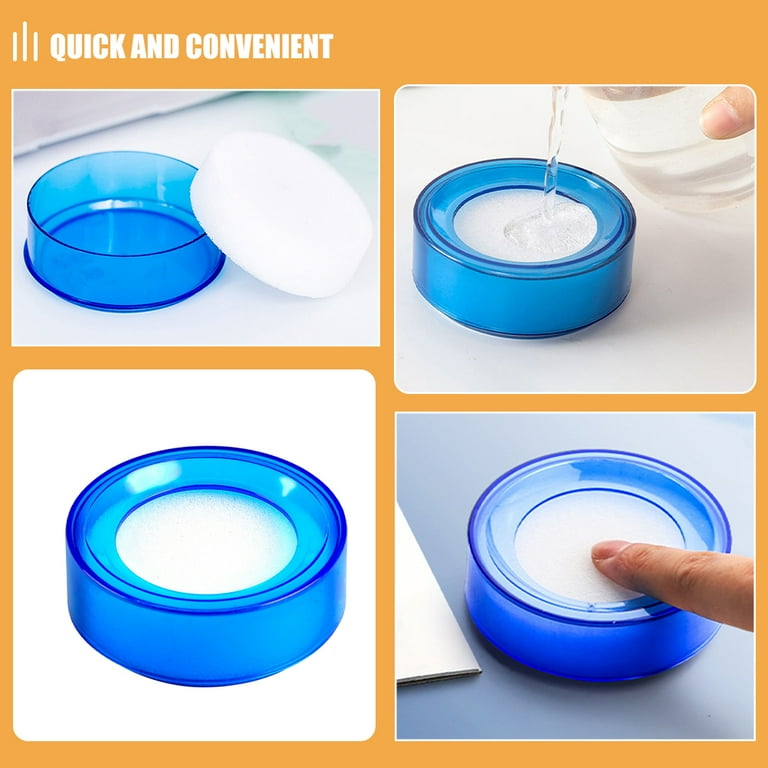 JJWNMLL 6Pcs Spons Vinger Natte Vochtstof Ronde Hand Vingertop Natte Anti-Slip Vinger Spons Vochtigers Voor Tellen Cash Geld