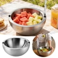thumbnail image 3 of Dip Chiller Bowl - 70oz/35oz/16oz Stainless Steel Insulated Cold Server, Party Sauce Bowl Buffet Table Cooler for Guacamole, Salad, Seafood, Fruit, Condiments, Hot Food, Gatherings, Weddings, BBQs,, 3 of 8