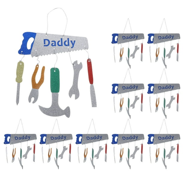 10 piezas de decoración colgante de pared para el Día del Padre, herramienta para colgar, decoración para fiesta del Día del Padre