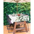 thumbnail image 3 of Fsddascl Pastoral Eucalyptus Outdoor Tablecloth - 52x70 Inch Rectangle Dining Table Cover, Countryside Leaves Simple Art Waterproof Outdoor Table Cloth with Umbrella Hole & Zipper for Picnic/Patio, 3 of 7
