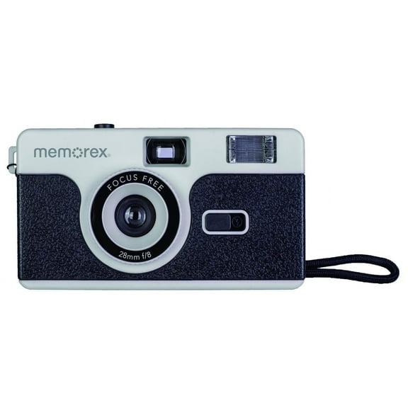 Memorex Reusable 35mm Film Camera with Built-In Flash, Retro Camera For Indoor and Night Use