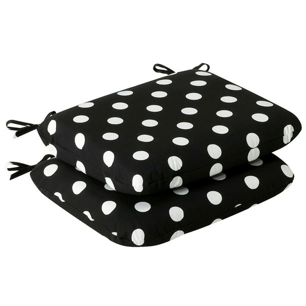 Set Of 2 Outdoor Patio Furniture Chair, Polka Dot Dining Chair Cushions
