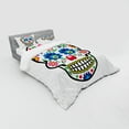 thumbnail image 2 of Ambesonne Sugar Skull Bedding Set 4 Pcs, Polish Folk Art, Queen, Multicolor, 2 of 2