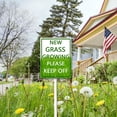 thumbnail image 5 of Eveokoki New Grass Growing Keep Off Yard Sign with Stakes 4.6x6Inches, Sturdy Aluminum Yard Signs Rust Free, Keep Off The Grass Yard Sign, Stay Off Grass Signs, Easy to Install, 5 of 6