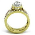 thumbnail image 3 of Women's Stainless Steel Two Tone IP Gold 6.45(g) CZ Clear Ring Set, 3 of 4