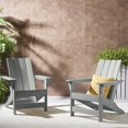 thumbnail image 2 of Noble House Encino Outdoor Contemporary Adirondack Chair (Set of 2) Gray, 2 of 2