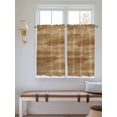 thumbnail image 2 of Brown Wooden Bathroom Window Curtain, Vintage Western Country Wooden Plank Light Filtering Coffee Kitchen Curtains, Bedroom Living Room Curtains 2 Panel 84"x45", 2 of 6