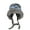 #1_Gray, variant on Unisex Chunky Winter Trapper Beanie Knit Hat with Fuzzy Trim Ear Flaps and Adjustable Straps Warm Snow Style Headwear for Cold Weather