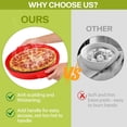 thumbnail image 3 of Microwave Food Splatter Cover & Base Mat,10.5 Inch Large Plastic & Silicone Vented Collapsible Guard Lid, Plate Holder & Kitchen Colander for Meal (Red), 3 of 14