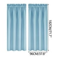 thumbnail image 3 of Holloyiver Blackout Curtains Panels for Bedroom, Solid Thermal Insulated Window Treatment Rod Pocket Blackout Drapes for Living Room (1 Panels, 37.8" Wide by 71.7" Long, Light Blue), 3 of 8