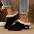 thumbnail image 6 of Fuwddey Slippers for Women Men Comfy Shoes with Warm Lined Round Toe for Indoor And Outdoor Cover Bottom House Slippers Wedge Heel Thick-Soled Slippers, 6 of 9