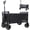 Black, variant on Kosynda 100L Collapsible Wagon Cart Foldable with Wheels, 220LBS Portable Utility Beach Wagons with Full-Side Opening & Dog Leash for Garden, Blue