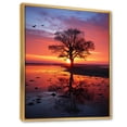 thumbnail image 2 of Designart "Sunrise Morning Charm II" Floral Floater Framed Wall Art Living Room, 2 of 7