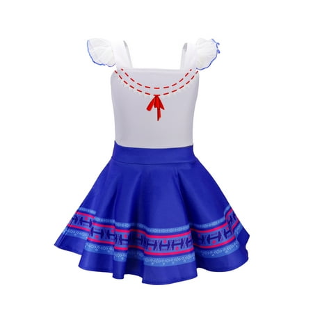 

Kamo Encanto Mirabel Dress Isabela Cosplay Costume Julieta Madrigal Princess Dress Skirt Suit for Girls