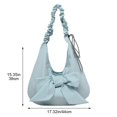 thumbnail image 2 of Hsqqdc Bowknot Design Crossbody Underarm Bag, Sweet Pleated Shoulder Shopping Handbag, 2 of 7