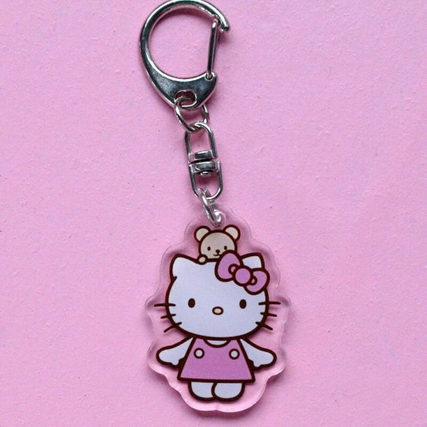 Sanrioed-Colgante de acrílico de dibujos animados Kawaii, llavero de pareja, colgante de viento oscuro, My Melody, 10cm