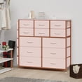 thumbnail image 7 of GymChoice Dresser for Bedroom with 12 Drawers, Storage Dresser Organizer Unit, Fabric Dresser for Bedroom, Closet, Nursery, Chest of Drawers, Steel Frame, Wood Top, 7 of 7