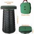 thumbnail image 2 of Boreeman Upgraded Collapsible Stool, Square Portable Stool, Lightweight Yet More Sturdy with Load Capacity 400lbs, Perfect for Camping Fishing Hiking BBQ (Square Black), 2 of 10