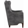 thumbnail image 5 of Traditional Grey and Cappuccino Accent Chair, 5 of 7