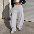 thumbnail image 4 of SUNBS Barrel Sweatpants For Women Wide Leg Pants Sweat Jogger gym workout cotton casual y2k Pants, 4 of 9