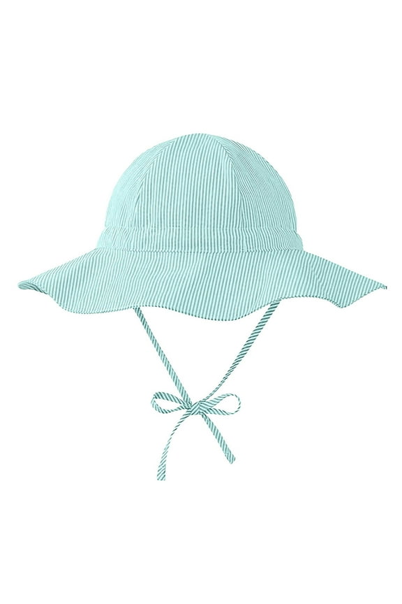 Little Girls Sun Hat Llama Cactus Print UPF 50+ Bucket Cap,Green