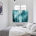 thumbnail image 3 of Teal Mountain Kitchen Curtains Window Panels, Misty Forest Nature Woodland Pine Tree Landscape Insulated Window Treatment Curtain, Grommet Curtains for Bedroom/Living Room/Bathroom, 2 Piece 52"Wx63"L, 3 of 8