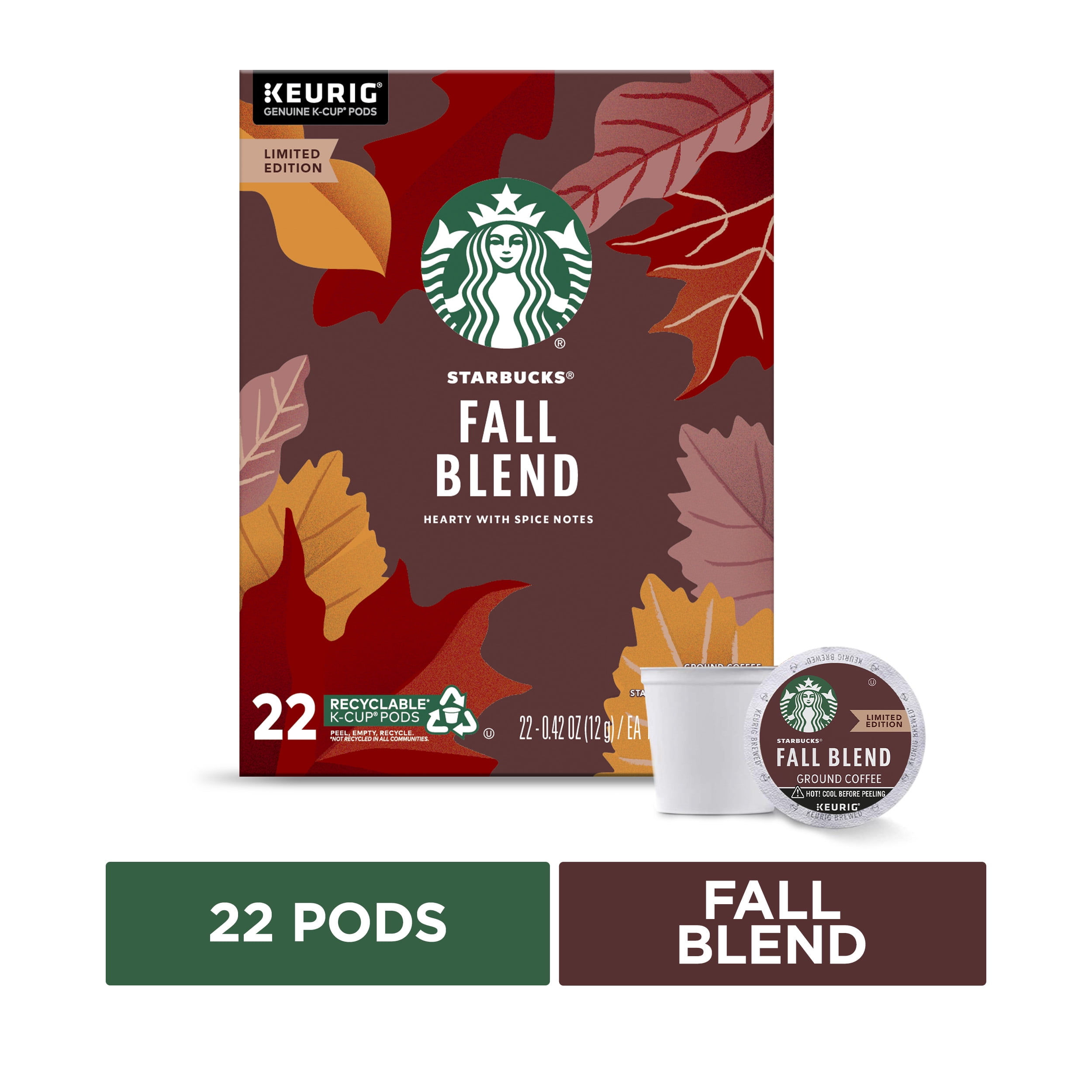 Starbucks K Cup Coffee Pods Fall Blend Medium Roast Coffee 22 Ct starbucks-k-cup-coffee-pods-fall-blend-medium-roast-coffee-22-ct