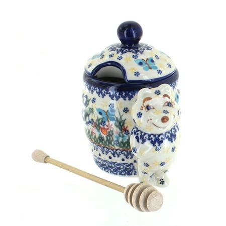 - Polish Pottery Garden of Eden Honey Pot