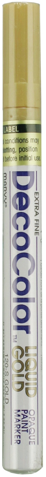 Uchida DecoColor Extra Fine Oil-Based Opaque Paint Marker-Gold 10/Pkg